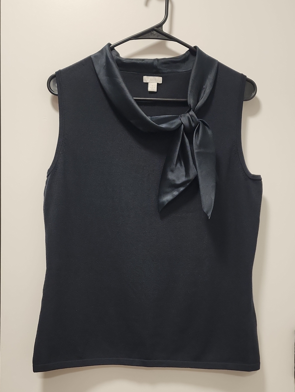 Apt. 9 Black Satin Tie-Neck Sleeveless Camisole